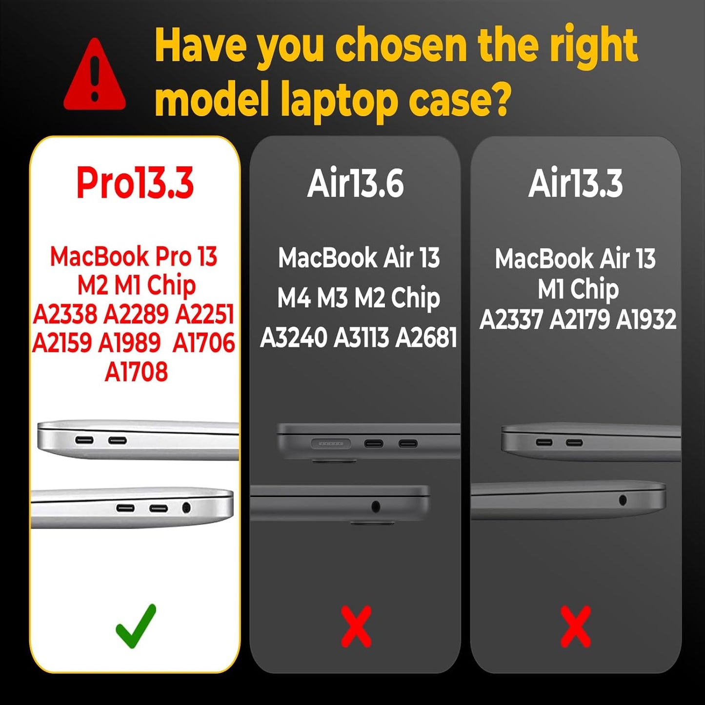 Case Compatible with Macbook Pro 13 Inch M2 2024 2023 2022-2016 Release M1 A2338 A2289 A2251 A2159 A1989 A1706 A1708 Protective Hard Case with Keyboard Cover, Screen Protector, Crystal Clear