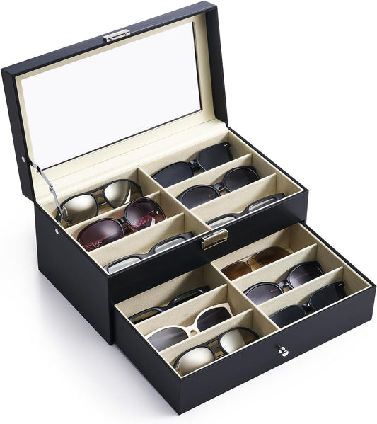 Organizador De Gafas De SOL Con 12 Tragamonedas Multiples Anteojos Para Hombres