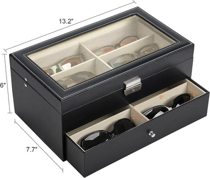 Organizador De Gafas De SOL Con 12 Tragamonedas Multiples Anteojos Para Hombres