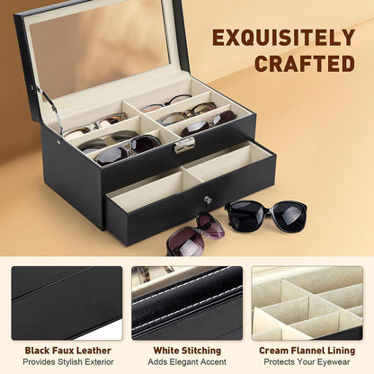 Organizador De Gafas De SOL Con 12 Tragamonedas Multiples Anteojos Para Hombres